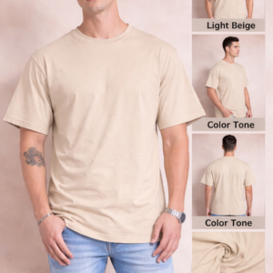 100% Cotton 350 GSM French Terry Oversized T-Shirts – Double Biowashed