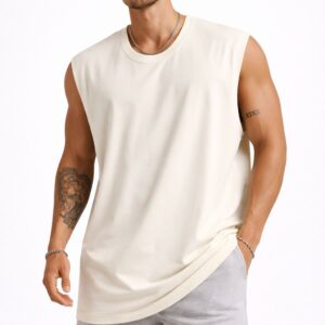 100 % Cotton 280 Gsm French Terry Double Biowashed Oversized Tank Top